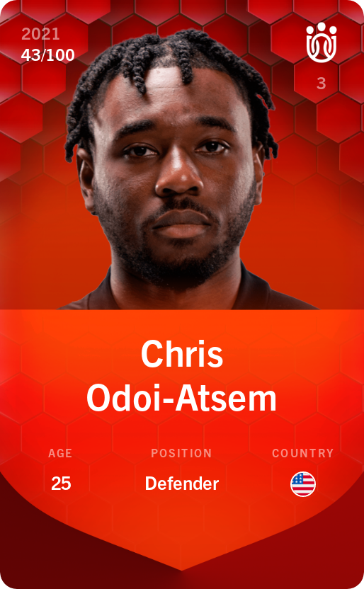 Sorare - Sorare Official - Chris Odoi-Atsem 2021-22 • Rare 43/100 - NFT # 48431623616060807130526537845059044064098007821095288688080996087402522544046