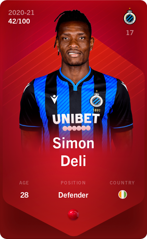 Sorare - Sorare Official - Simon Deli 2020-21 • Rare 42/100 - NFT # 19911093995127070119087135050209076084684146668719677724975064114092289856804