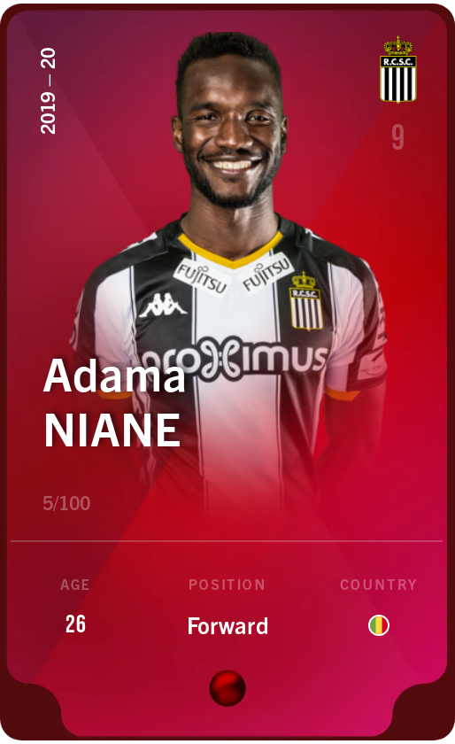 Sorare - Sorare Official - Adama Niane 2019-20 • Rare 5/100 - NFT # 4578298634373437764461132378741208296821467224714973643745013032811512091305