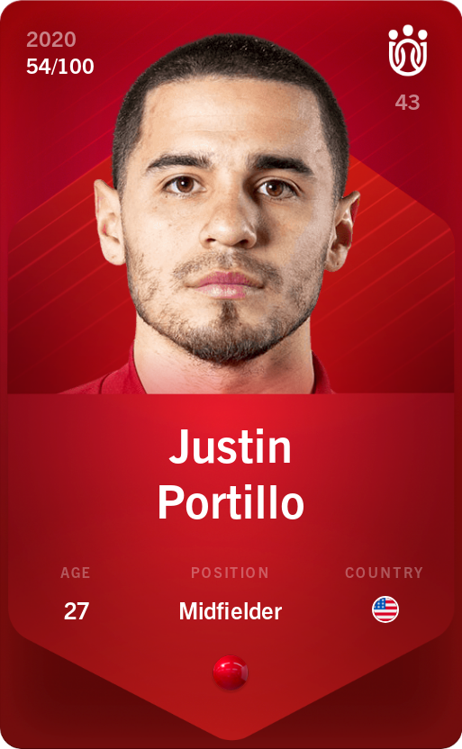 Sorare - Sorare Official - Justin Portillo 2020-21 • Rare 54/100 - NFT # 26320077021153563248079538104859985612136004139491097077917037603544844203662