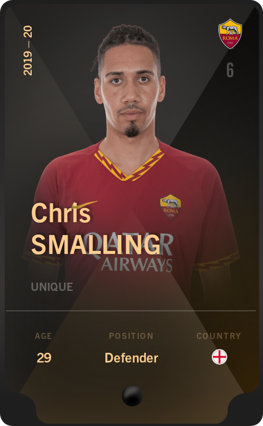 Sorare - Sorare Official - Chris Smalling 2019-20 • Unique - NFT # 78796890119568442308821947777092499340113545530794434469145239770564641253496