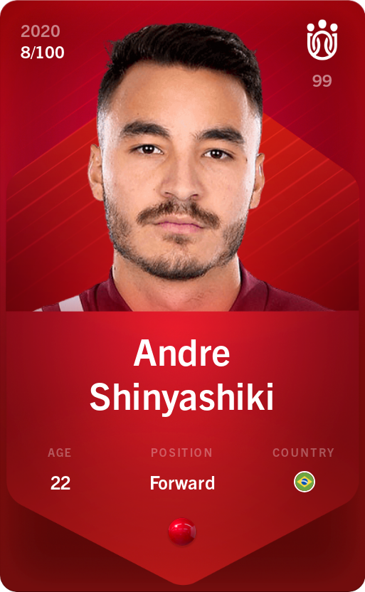 Sorare - Sorare Official - Andre Shinyashiki 2020-21 • Rare 8/100 - NFT # 86828390141123399721671815454250036706896142366271339273884837232037990153024