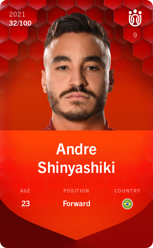 Sorare - Sorare Official - Andre Shinyashiki 2021-22 • Rare 32/100 - NFT # 87888997674438234841245127144647771957513572705745066830641706837629429243343