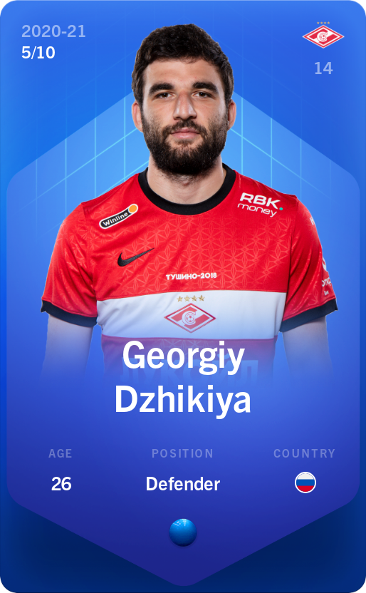 Sorare - Sorare Official - Georgiy Dzhikiya 2020-21 • Super Rare 5/10 - NFT # 23661358881379045860451237844815261095893468222425880230491849875425468345201