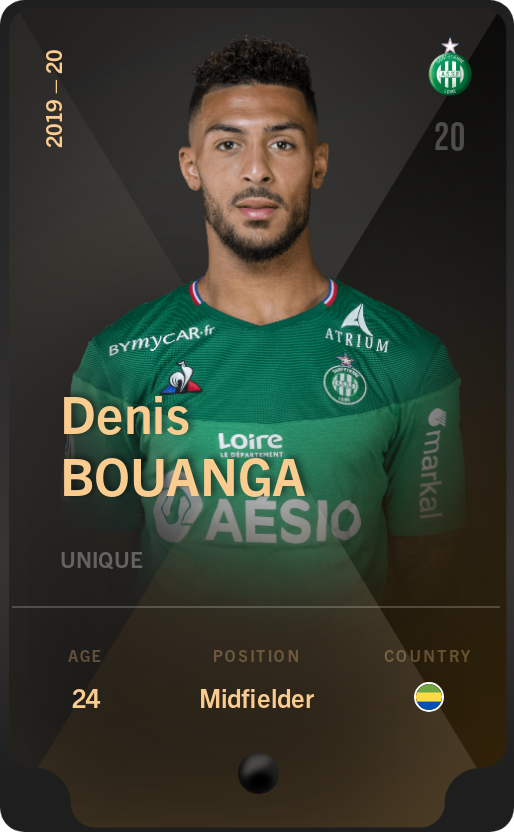 Sorare - Sorare Official - Denis Bouanga 2019-20 • Unique - NFT # 84875199271579370171342254813968919156323415073670394209016363779136845514496