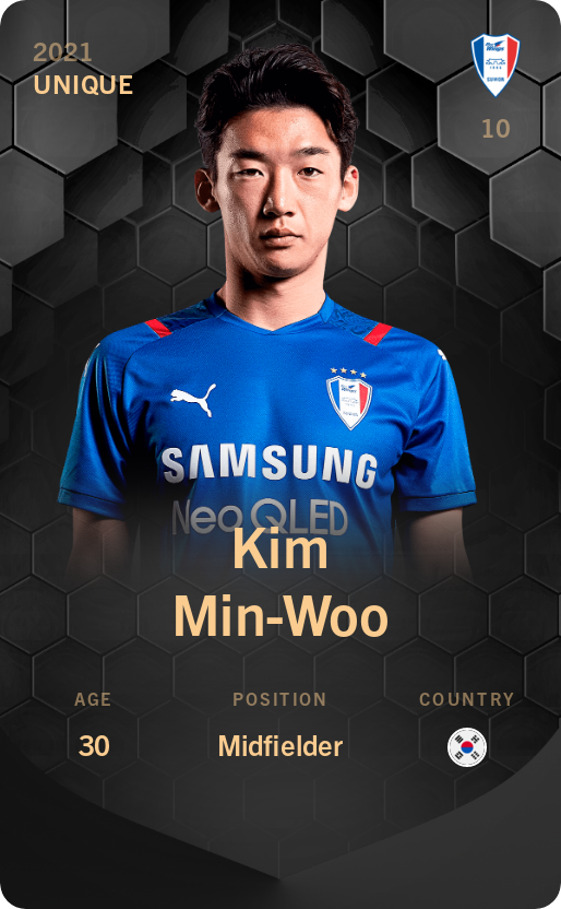 Sorare - Sorare Official - Kim Min-Woo 2021-22 • Unique - NFT # 82987664122917177827535537169455134101689880488047907457270377127683910037289