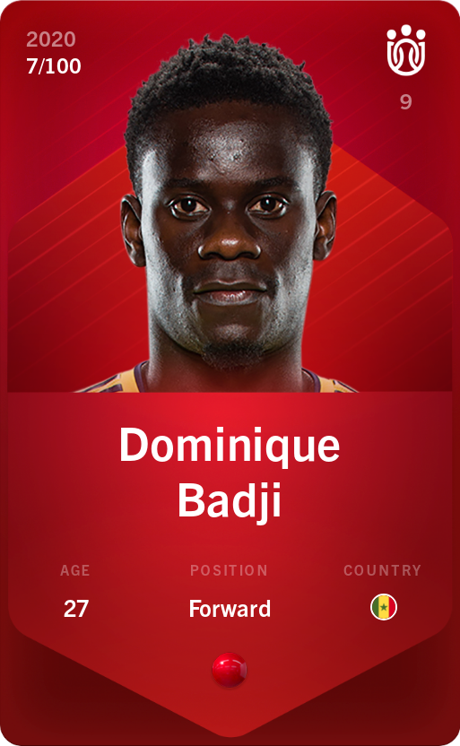 Sorare - Sorare Official - Dominique Badji 2020-21 • Rare 7/100 - NFT # 24325329983163164158960897912587878695106741042024460623998503767633786959212