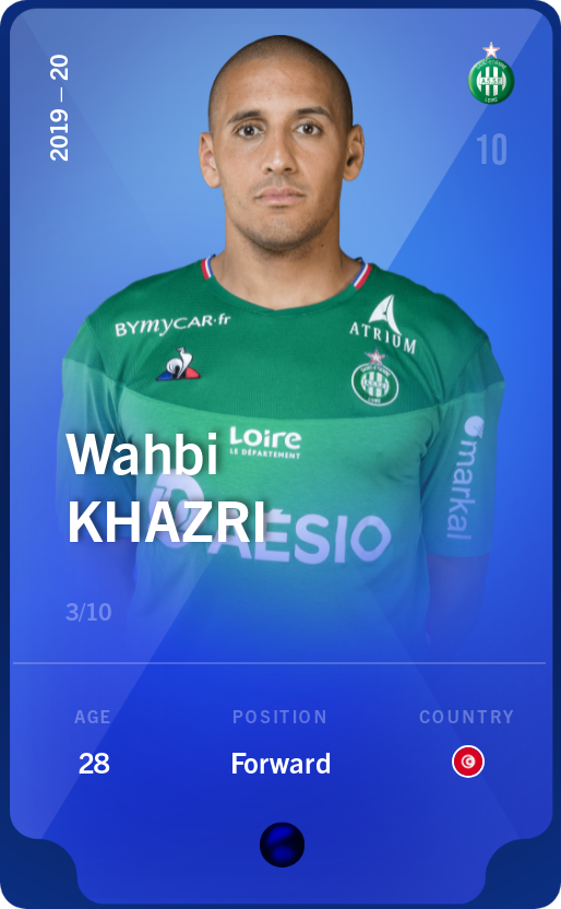 Sorare - Sorare Official - Wahbi Khazri 2019-20 • Super Rare 3/10 - NFT # 27151547061225635954282946931004441589389270899760218513065640012672450970448