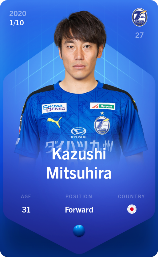 Sorare - Sorare Official - Kazushi Mitsuhira 2020-21 • Super Rare 1/10 - NFT # 85769419399453103049439053690136478824105004283633562036213759982129408667861