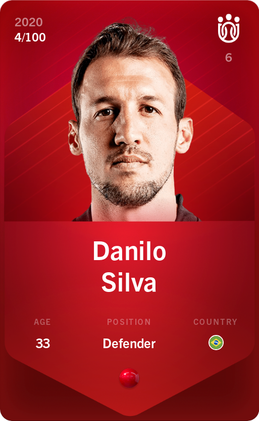 Sorare - Sorare Official - Danilo Silva 2020-21 • Rare 4/100 - NFT # 70450178152195737497143233356531465975870005049596662098573846000087851178838