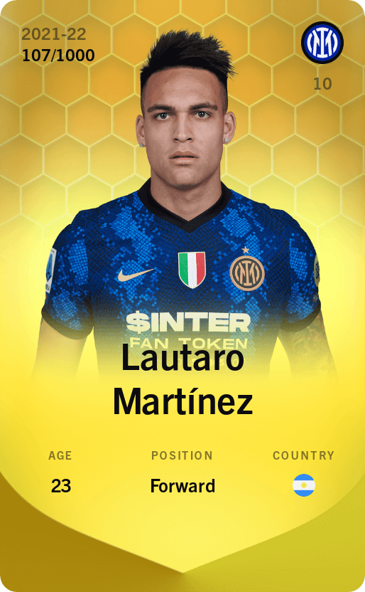 Lautaro Martínez 2021-22 • Limited 107/1000
