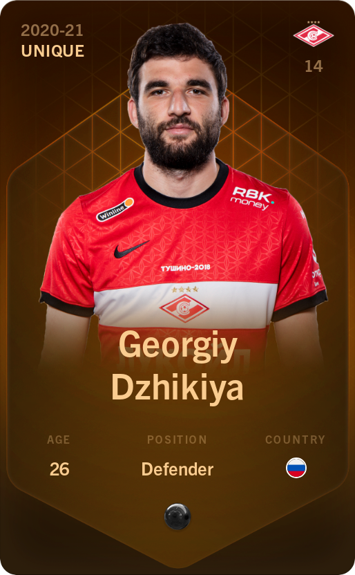 Sorare - Sorare Official - Georgiy Dzhikiya 2020-21 • Unique - NFT # 106028701992929034720084265571391027930587805904924715586221887514845859990131