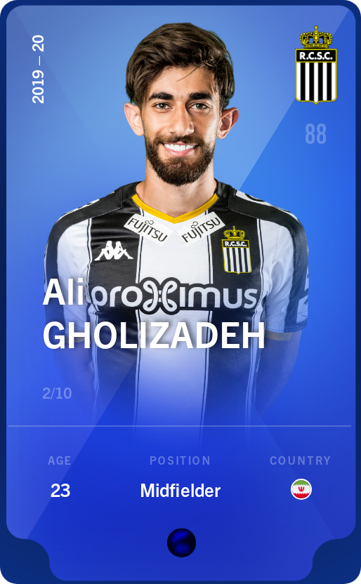 Sorare - Sorare Official - Ali Gholizadeh 2019-20 • Super Rare 2/10 - NFT # 40040350698913603863989694137551474664067213330609390313113129016462502686603