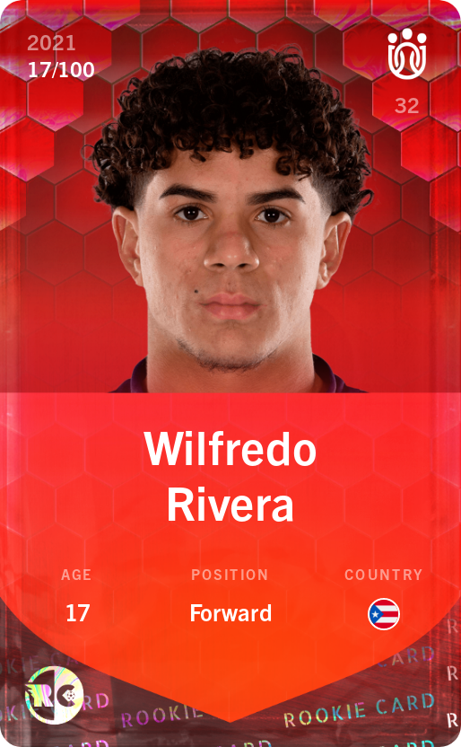 Sorare - Sorare Official - Wilfredo Rivera 2021-22 • Rare 17/100 - NFT # 102344584460469908713128666928491016246710908447598009925852407685912988418473