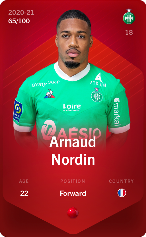 Sorare - Sorare Official - Arnaud Nordin 2020-21 • Rare 65/100 - NFT # 100651460731033528720961600132026734605366494242454573119262056070370264229276