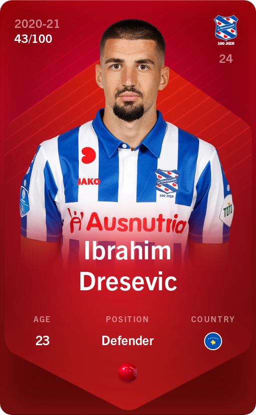 Sorare - Sorare Official - Ibrahim Dresevic 2020-21 • Rare 43/100 - NFT # 69338409214198391436829226017940847749500102230512074219758759787337118873025
