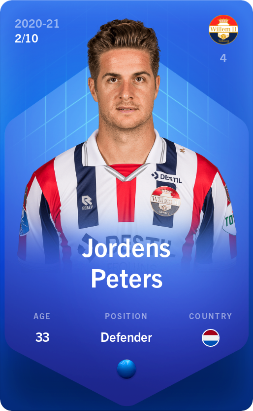 Sorare - Sorare Official - Jordens Peters 2020-21 • Super Rare 2/10 - NFT # 111599461751073202724416339451860259407526944550302471814795192357425801246629