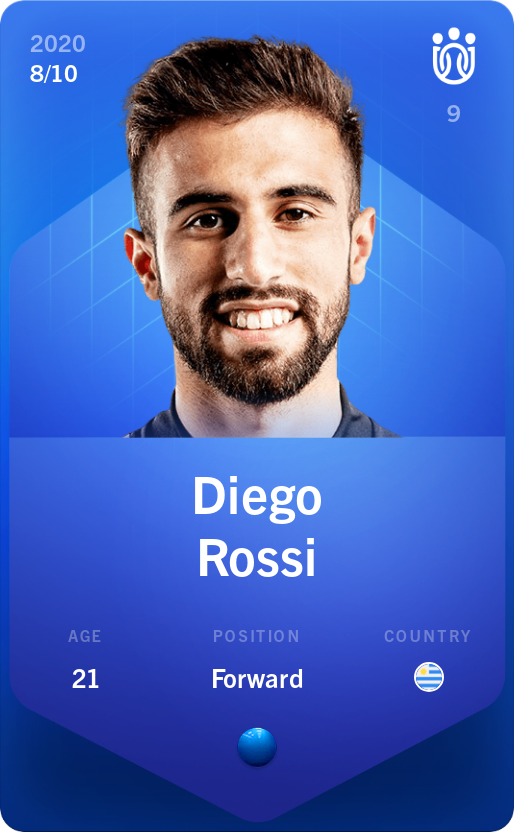 Sorare - Sorare Official - Diego Rossi 2020-21 • Super Rare 8/10 - NFT # 55905289480577601279339078105963358991814687889149301216269883226612754260735
