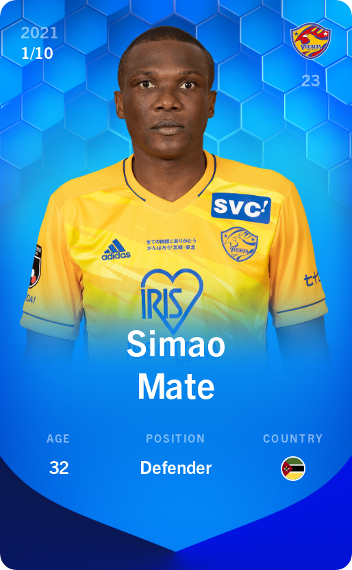 Sorare - Sorare Official - Simao Mate 2021-22 • Super Rare 1/10 - NFT # 52096876463114481312602650457224502472930346353220296235838845005567388004711