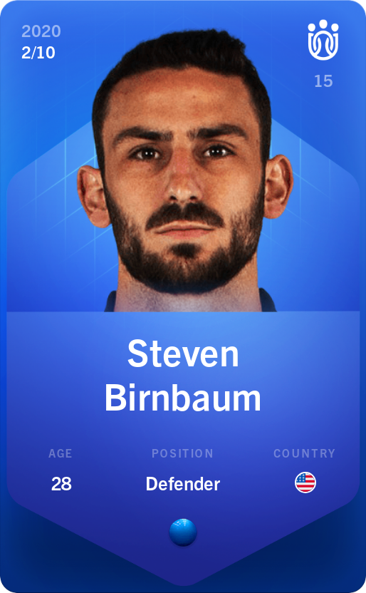 Sorare - Sorare Official - Steven Birnbaum 2020-21 • Super Rare 2/10 - NFT # 61299808027431192881768246806838938900060335628411024194352356201685285451479