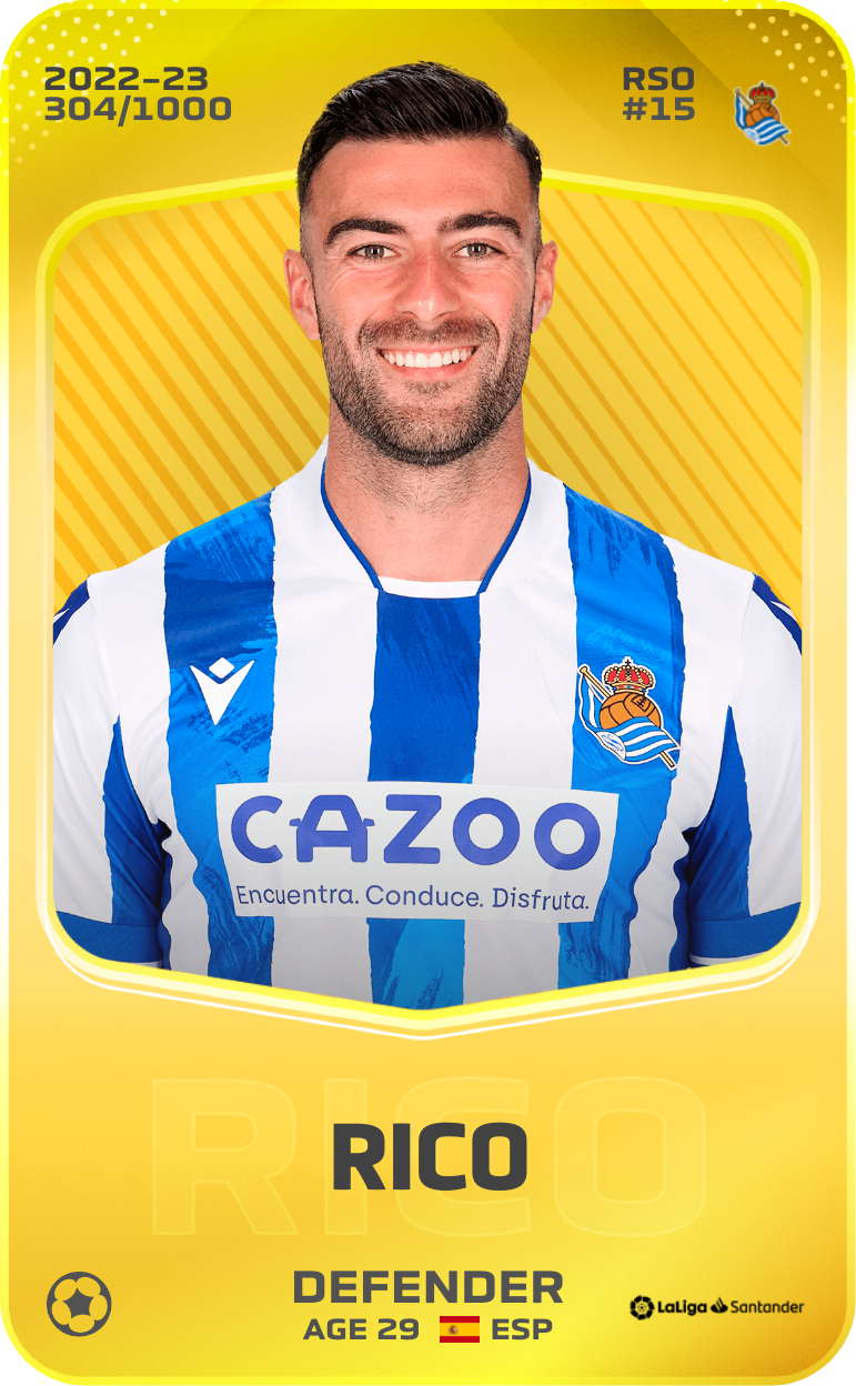 Sorare - Sorare Official - Rico 2022-23 • Limited 304/1000 - NFT # 7996896863004853825553555979007447060975157650254151330118511187856374993164