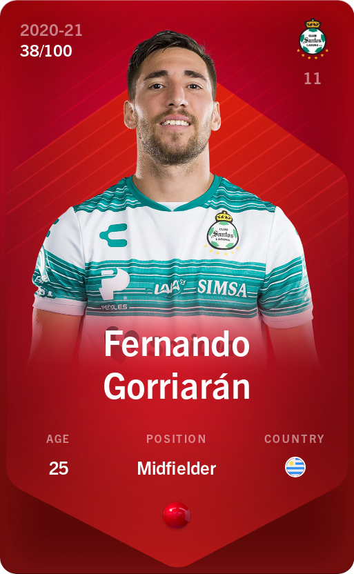 Sorare - Sorare Official - Fernando Gorriarán 2020-21 • Rare 38/100 - NFT # 24563069661467951292538299232335084966743195965189531673732324986110105658297