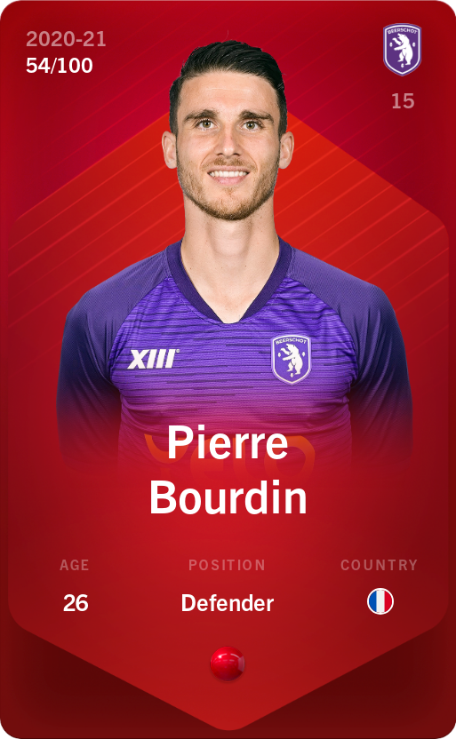 Sorare - Sorare Official - Pierre Bourdin 2020-21 • Rare 54/100 - NFT # 69368947711796946090554289994720021375501633302760410095181662503054627735334