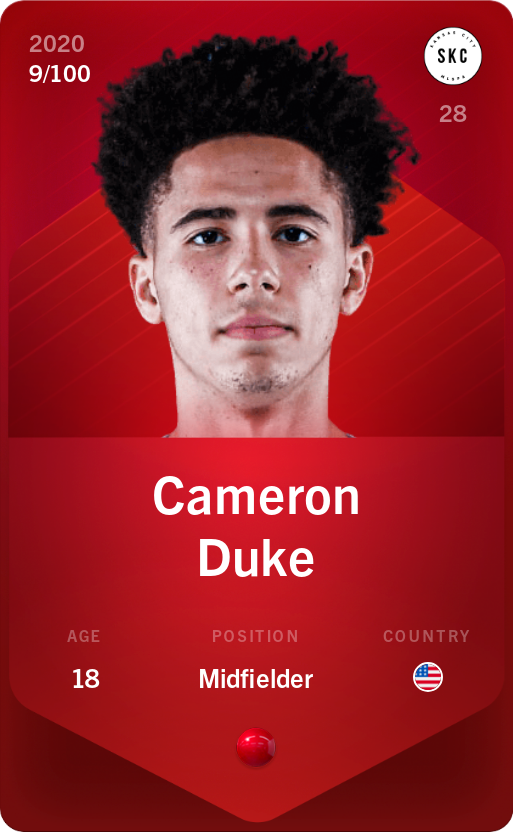 Sorare - Sorare Official - Cameron Duke 2020-21 • Rare 9/100 - NFT # 35518370604096822015306367793528621497638239074793788888348429277138790197924