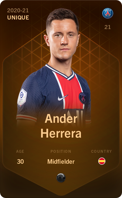 Sorare - Sorare Official - Ander Herrera 2020-21 • Unique - NFT # 48960607738142517200837911572108329948059080381396919997969277827994190424897