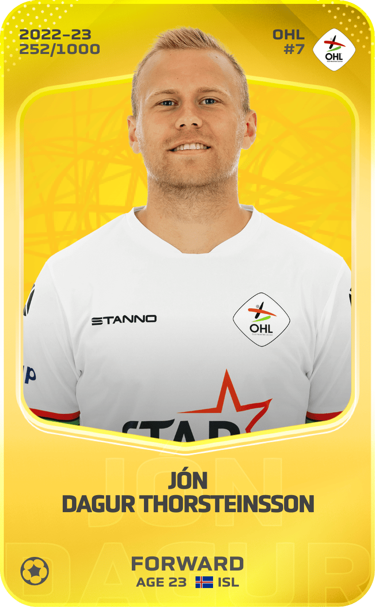 Jón Dagur Thorsteinsson 2022-23 • Limited 252/1000