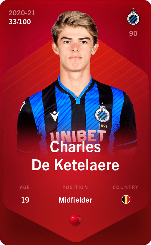 Charles De Ketelaere 2020 21 Rare 33 100