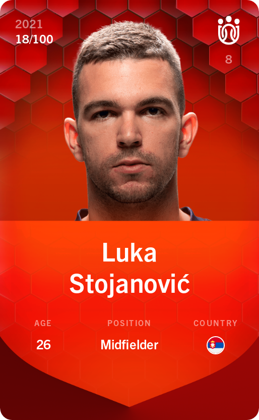 Sorare - Sorare Official - Luka Stojanović 2021-22 • Rare 18/100 - NFT # 55781560972437406816109939854576508420584763779317400906472335521558205707457