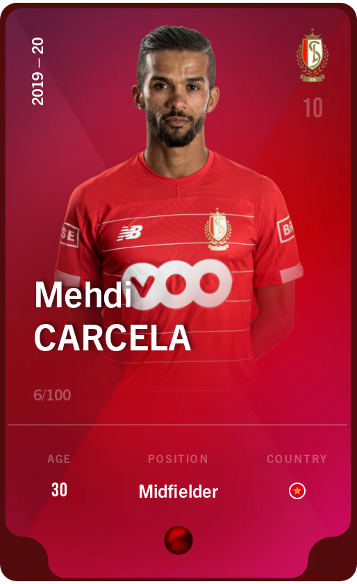 Sorare - Sorare Official - Mehdi Carcela 2019-20 • Rare 6/100 - NFT # 91591107610034879413662131538844346603517823014884630949366436502145875962569