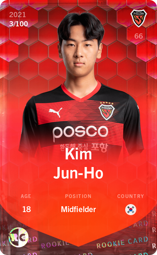 Sorare - Sorare Official - Kim Jun-Ho 2021-22 • Rare 3/100 - NFT # 48014006097480763928717430369256106487483598803955538154187367049373893653591