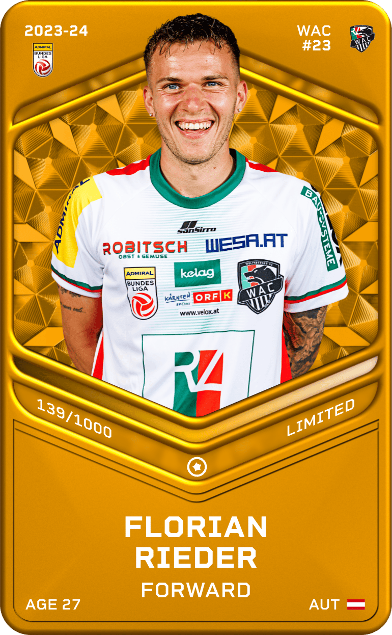 Florian Rieder 2023-24 • Limited 139/1000