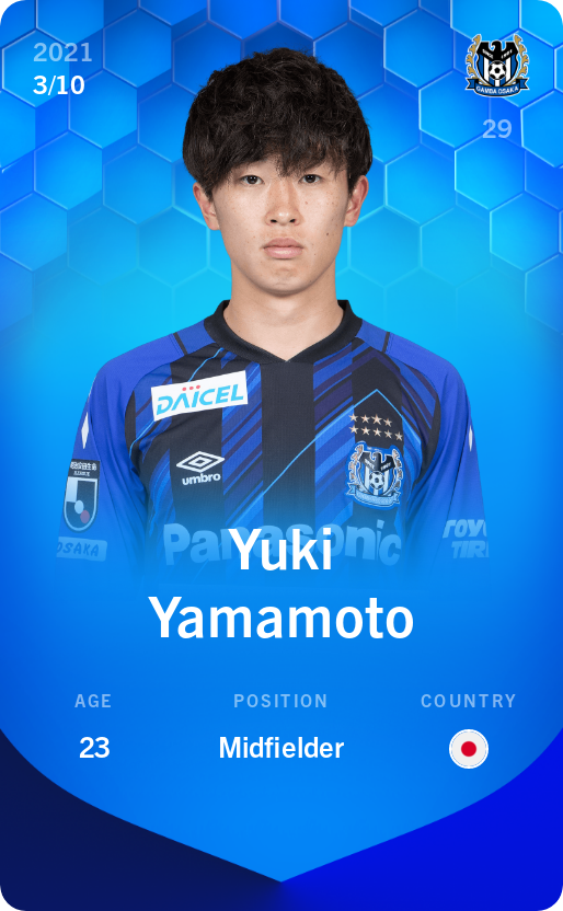 Sorare - Sorare Official - Yuki Yamamoto 2021-22 • Super Rare 3/10 - NFT # 27814737035576282174283170592516509750301479380314155772205441742584378001086