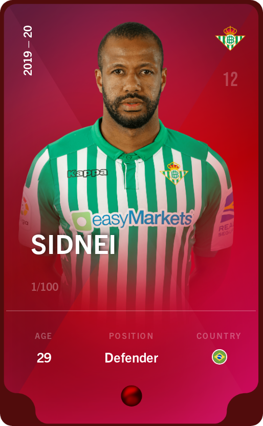 Sorare - Sorare Official - Sidnei 2019-20 • Rare 1/100 - NFT # 26535858302297513717583514431386665575481423035589234553568276617065920222089