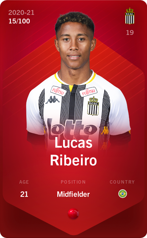 Sorare - Sorare Official - Lucas Ribeiro 2020-21 • Rare 15/100 - NFT # 95957999567130183088341544985077044005805878748828126740850359187760885479893