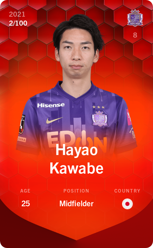 Sorare - Sorare Official - Hayao Kawabe 2021-22 • Rare 2/100 - NFT # 2985865103237382936285514992144483297199966889846735633803584408476254706675