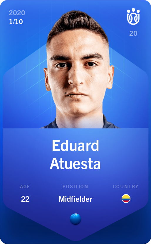 Sorare - Sorare Official - Eduard Atuesta 2020-21 • Super Rare 1/10 - NFT # 29151938617770486685188193527767178381007508802635223142964813827220294027351