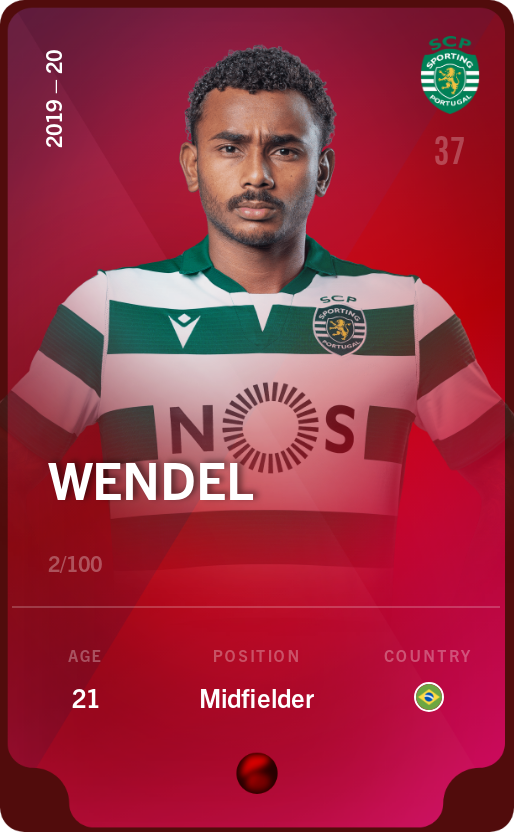 Sorare - Sorare Official - Wendel 2019-20 • Rare 2/100 - NFT # 43238765563159846871615009400096449516496353068116296935918711522826923510953