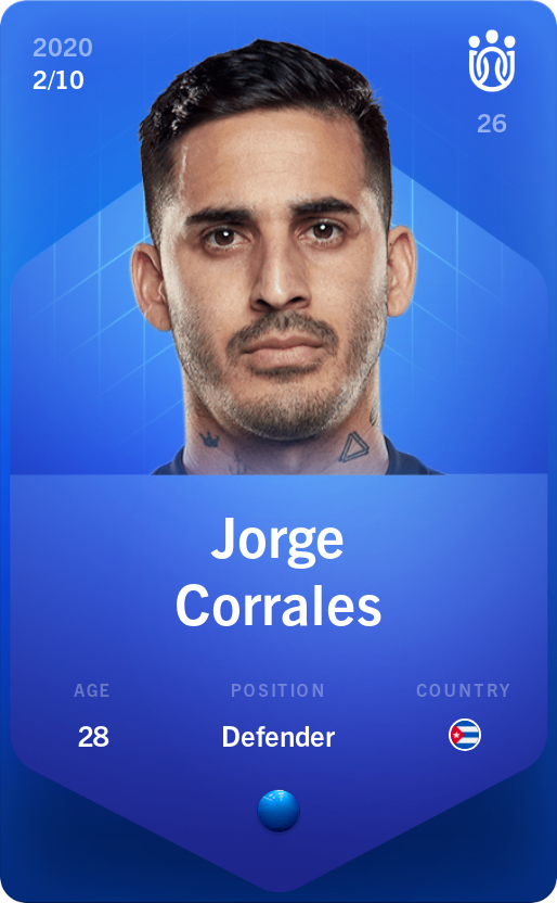 Sorare - Sorare Official - Jorge Corrales 2020-21 • Super Rare 2/10 - NFT # 36826381280093125129873622033541532351812526736938497893168719943560934515148