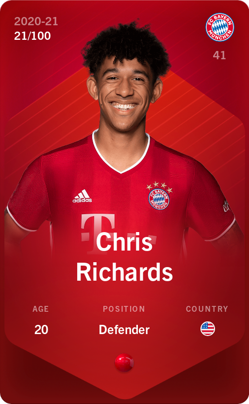 Sorare - Sorare Official - Chris Richards 2020-21 • Rare 21/100 - NFT # 114222623604487676141907301852105202341398856564229749785286606128843803464391
