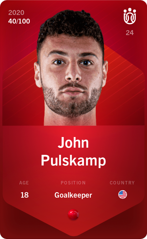 Sorare - Sorare Official - John Pulskamp 2020-21 • Rare 40/100 - NFT # 52955627765451474790889015480007701189896900930740571659837856784107004474694