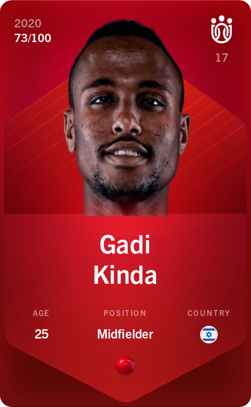 Sorare - Sorare Official - Gadi Kinda 2020-21 • Rare 73/100 - NFT # 77867282234367957227541036101209026709621469582112169039648508645765345474693