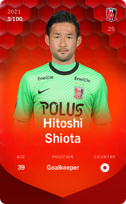 Sorare - Sorare Official - Hitoshi Shiota 2021-22 • Rare 3/100 - NFT # 68277025788253052077141505653199267519035978552981052387556084287266202432836