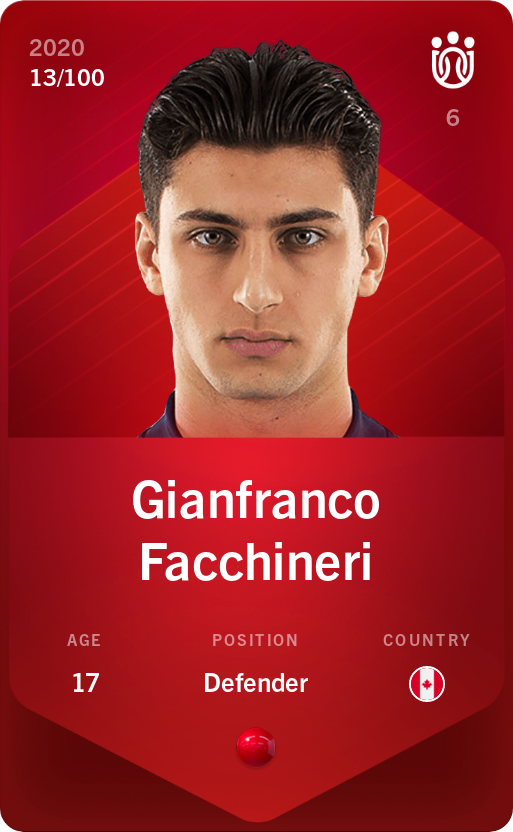 Sorare - Sorare Official - Gianfranco Facchineri 2020-21 • Rare 13/100 - NFT # 23142226482977165178250011454476112213817473959088761962254797118872955306398