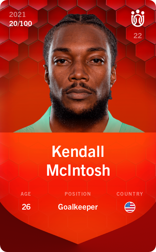 Sorare - Sorare Official - Kendall McIntosh 2021-22 • Rare 20/100 - NFT # 27484567803668392346089054910913650641484973970490809539759613553181759567528