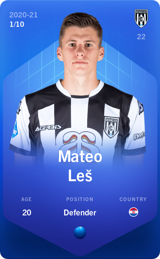 Sorare - Sorare Official - Mateo Leš 2020-21 • Super Rare 1/10 - NFT # 28326033540485544292252883691578216606040517785619422431103825879822812220106
