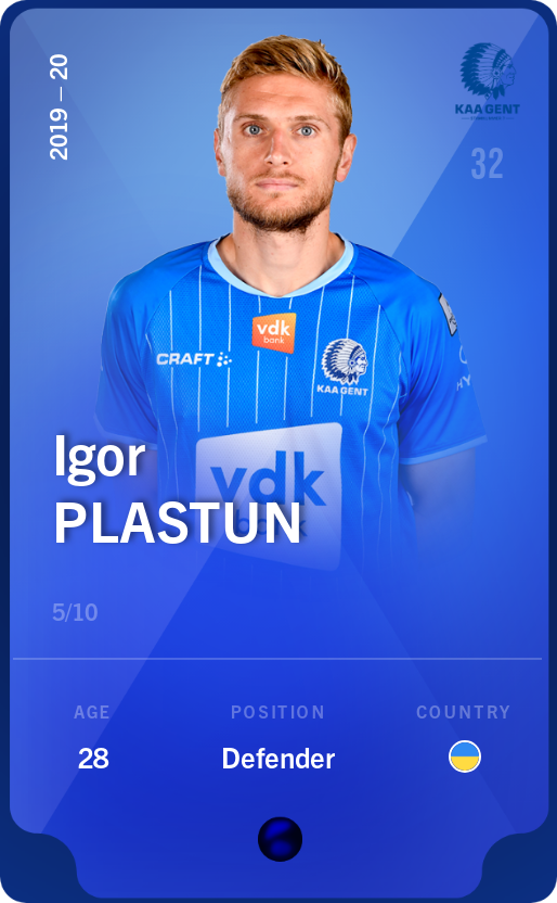 Sorare - Sorare Official - Igor Plastun 2019-20 • Super Rare 5/10 - NFT # 16855054372726544797867176792353252736129520119714958460247972720476483839351